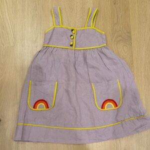 Stella McCartney Kids Purple Dress with Yellow Trim
